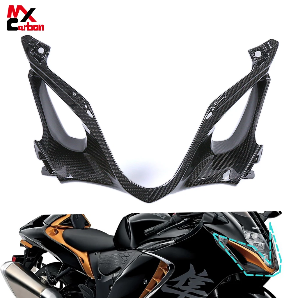 

Motorcycle Front Air Intake Headlight Fairing for Suzuki hayabusa GSX1300R 2021 2022 2023 Real Carbon Fiber Front Nose Fairing