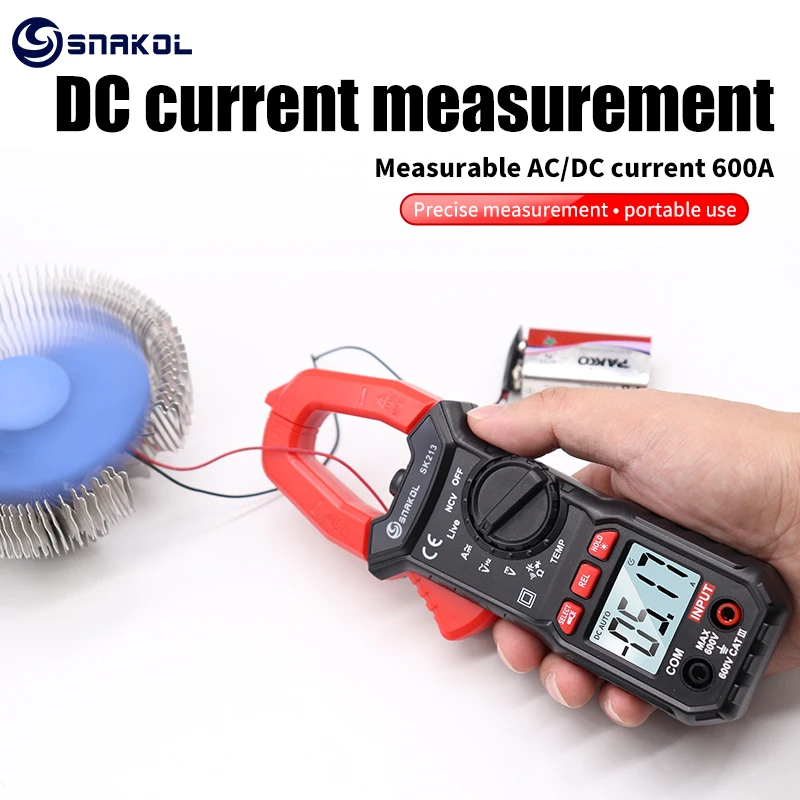 SNAKOL Digital Clamp Meter 600A Current True RMS Smart Plier ammeter Auto Rang 6000 Multimeter DC AC Voltage Hz Ohm NCV Tester