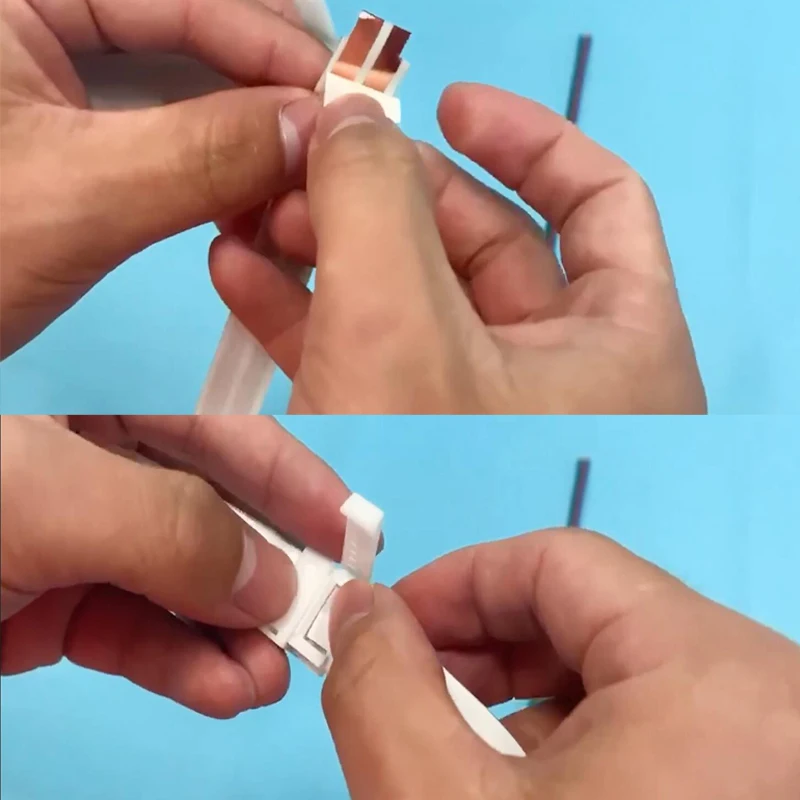2PCS Flat Cable Connector Terminal Block Conductor Connector Angle 90 Degrees for Speaker LED Audio Cable Power Cord wire connectors