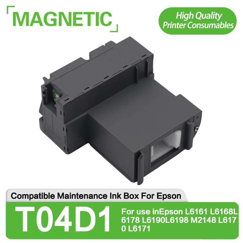 

10 Pcs Compatible Waste Ink Tank T04D1 T04D100 Maintenance Ink Box For use inEpson L6161 L6168L6178 L6190L6198 M2148 L6170 L6171