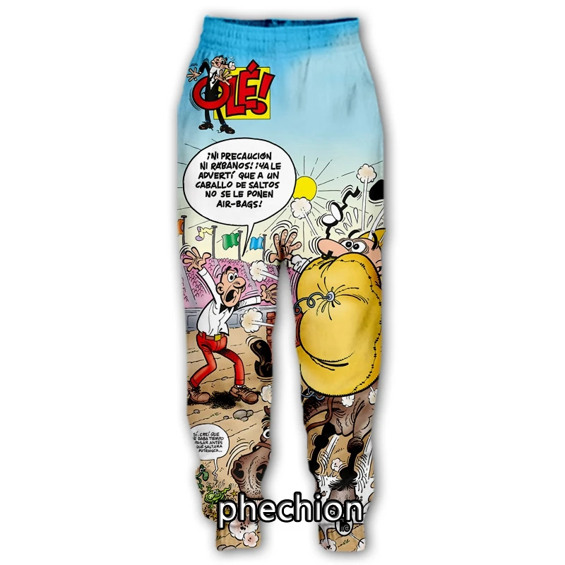 

phechion New Men/Women Mortadelo y Filemon 3D Print Casual Pants Fashion Streetwear Men Loose Sporting Long Trousers F86