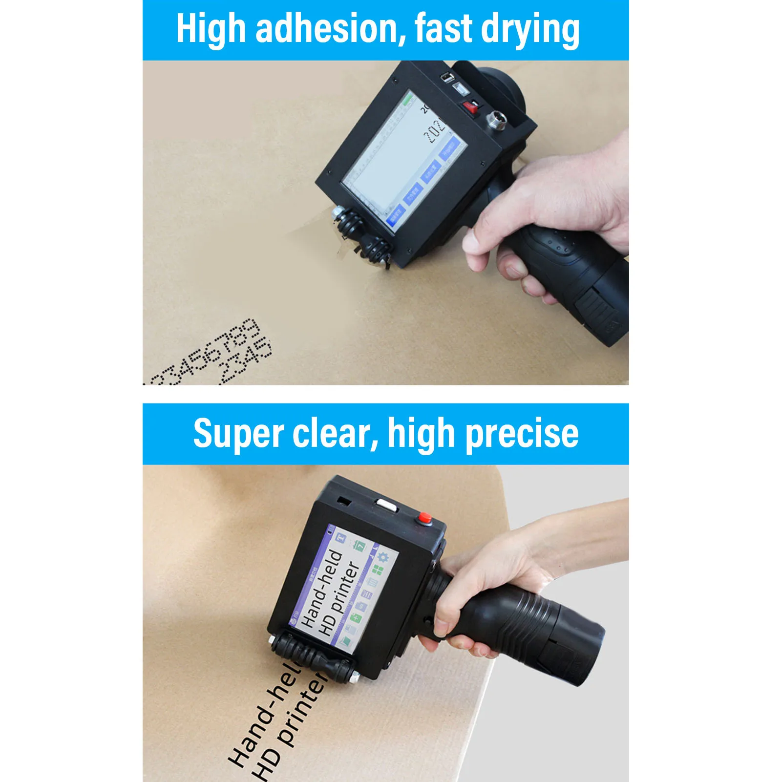 42ml Black Handheld Inkjet Printer Cartridge Replacement for SC12 SC12T CP12 CP12W SC12KJ 12.7mm HD QuickDrying Strong Adhesion