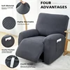 4Pcs Jacquard Recliner Sofa Cover 1 Seater Stretch Single Armchair Cover Sofa Slipcover Furniture Protector Anti-Dust 3