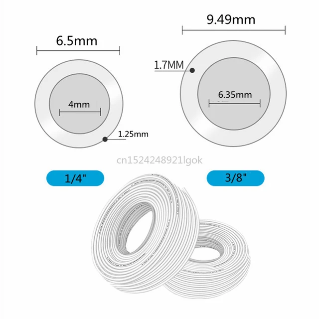 Tuyau Flexible blanc pour système de filtre d'aquarium à osmose inverse, 5 M/1/4mm  de diamètre, 5 mètres - AliExpress