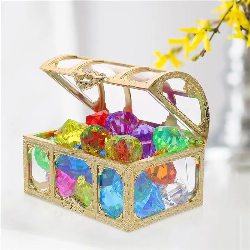 

Creative Swimming Pool Colorful Diamonds Chic Party Unique Funny Interesting Kids Storage Box Acrylic Gems for Kids Gift