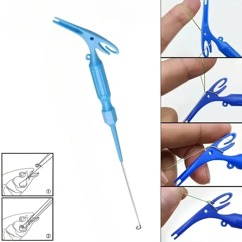 Dual Purpose Quick Tackle Hook Tie Deep Throat Blind Stab Hook Remover Deep Mouth Hook Lifter Fishing Tackle Fishing Equipment
