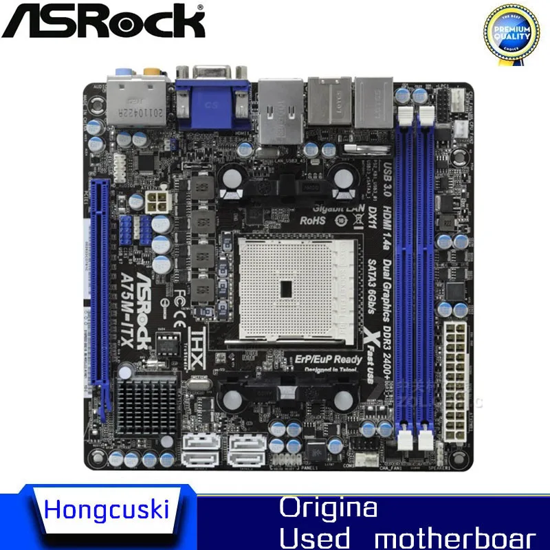 Mini-Itx Mini Htpc Per Scheda Madre Desktop Usata Originale Asrock A75M-Itx A75 Socket Fm1 Ddr3 Sata3 Scheda Madre Usb3.0