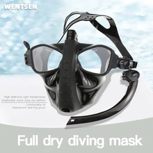 

2021 NEW Snorkeling Diving Masks tube dive set Swimming goggles Underwater aspirator equipment full face Mask Water proof