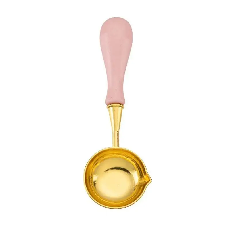 Wooden handle fire paint spoon wax grain furnace fire paint seal accessories tool Wooden spoon set