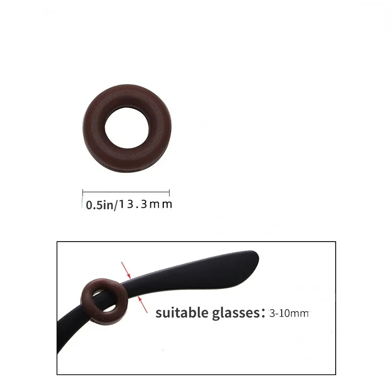 10sets Antislip Silicone Ear Grip Glasses Eyeglasses Leg Ear Hook Stopper Bracket Fastener Accessories Temple Tip Eyewear Holder