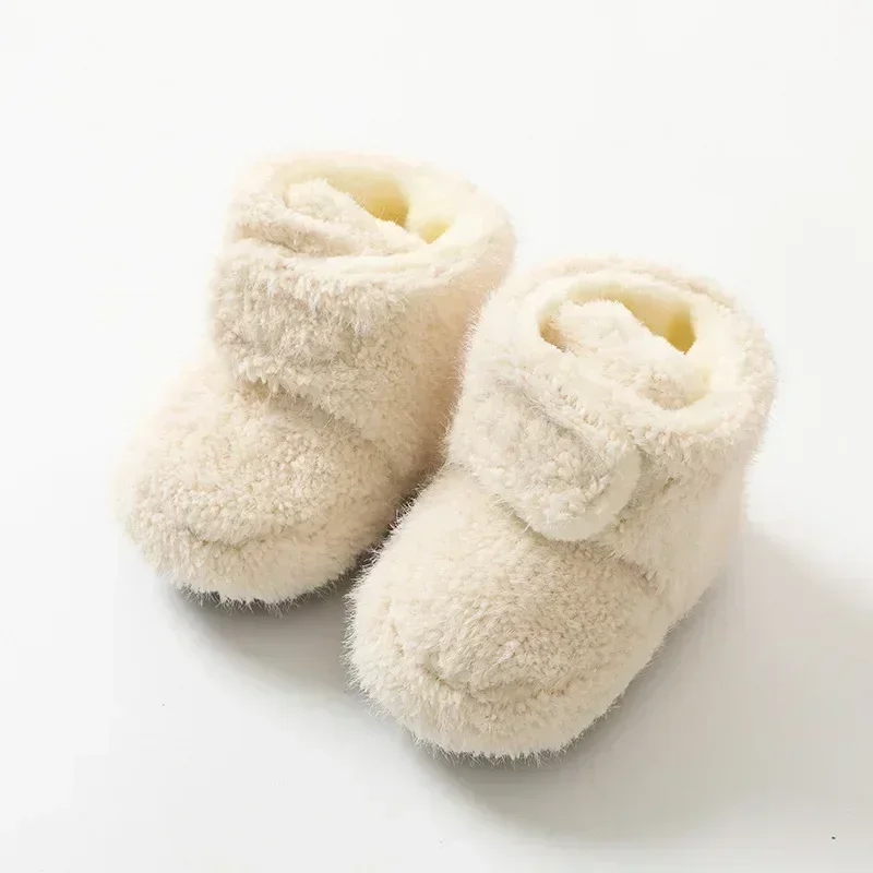Winter Newborn Baby Warm Wool Shoes Anti Slip Boots Plush Soft Soled Infant Toddler Kids Socks