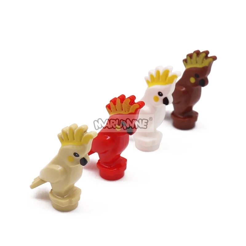 마루미네 10PCS 앵무새 MOC 블록 조립 퍼즐 세트 어린이용 창의적 STEM 교육용 건설 장난감