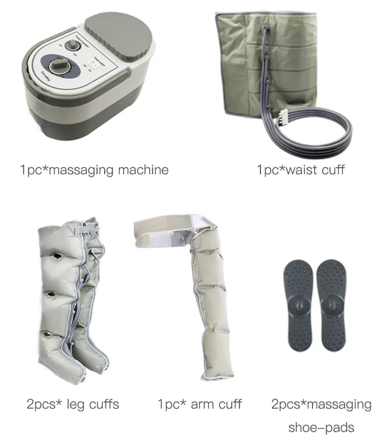 Air Wave Pressure Massager Continuous Compression Circulator Leg Arm Waist Leg Massageing Machine Muscles Relaxed Recovery Devic