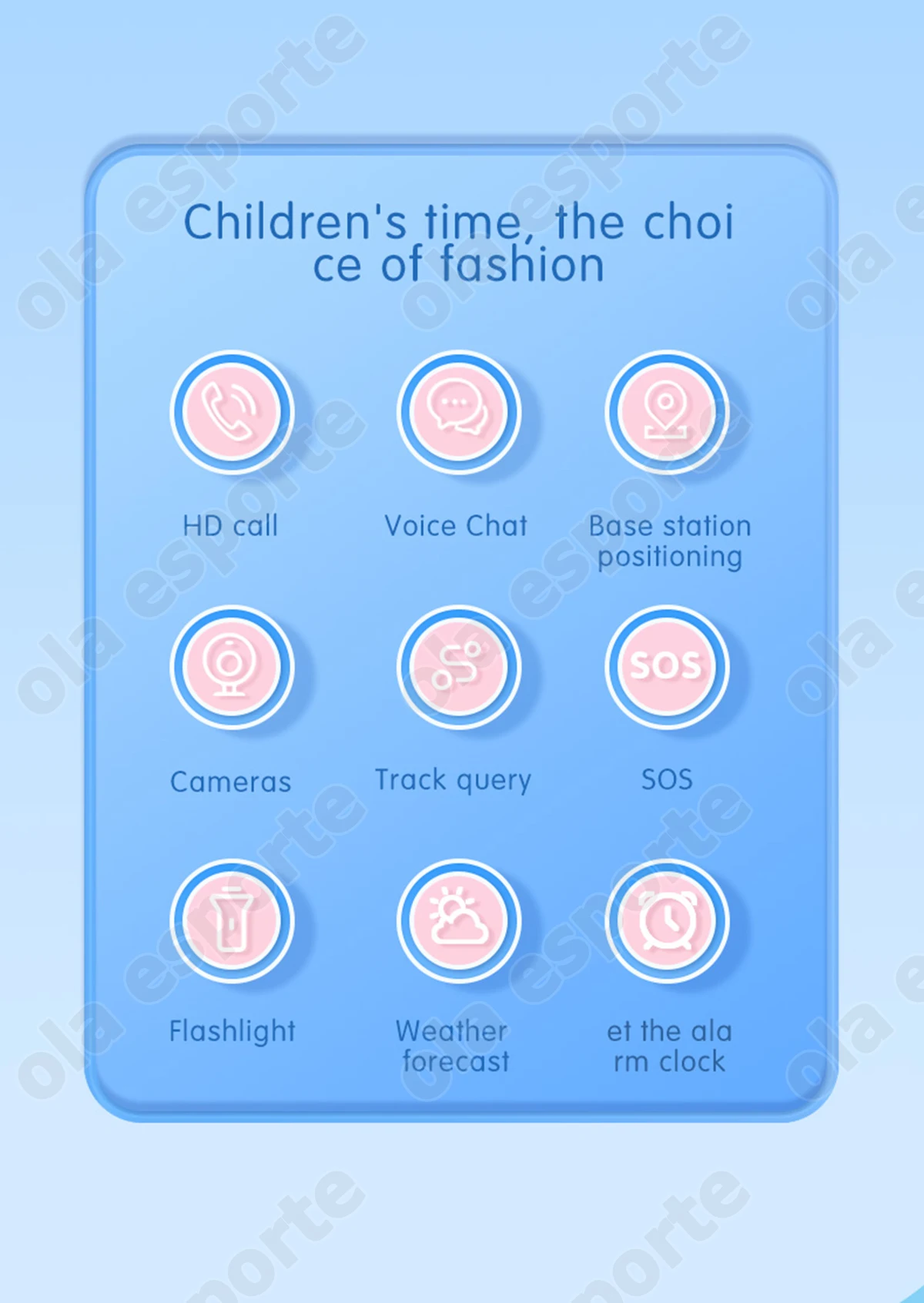 Montre connectée pour enfants Téléphone pour filles et garçons Avec appel, SOS,26 jeux,compteur de pas,musique,appareil photo,réveil - Téléphonie
