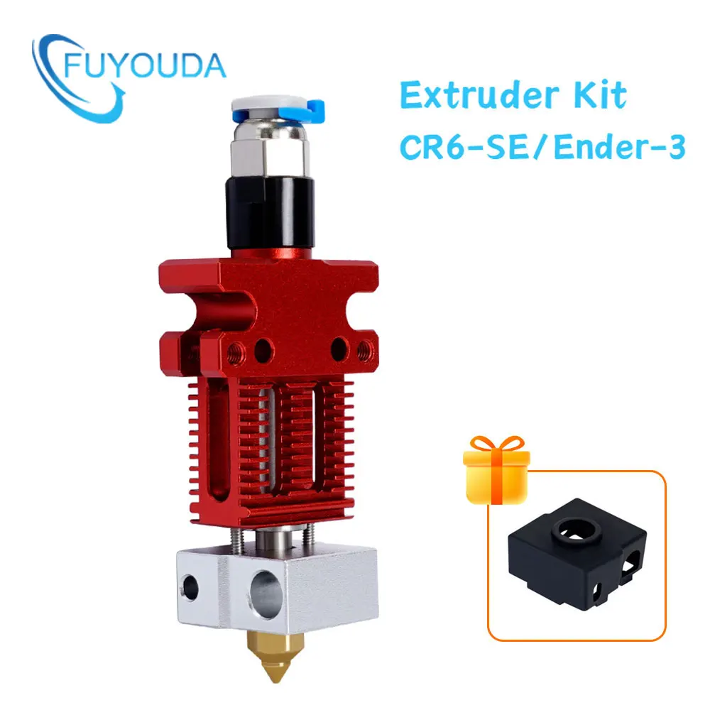 

CR-6 SE All Metal MK8 Extruder Hotend Kit with Thermistor Heater 0.4mm Nozzle Heating Block J-head hot end For Creality Ender 3