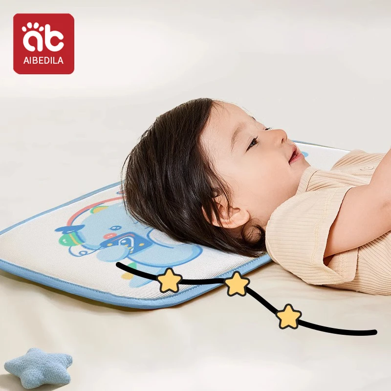 AIBEDILA 2pcs Baby Pillow Breathable Sweat-absorbent Polyester Pillow Baby Cute Pillows Bedding Babies Accessories 6