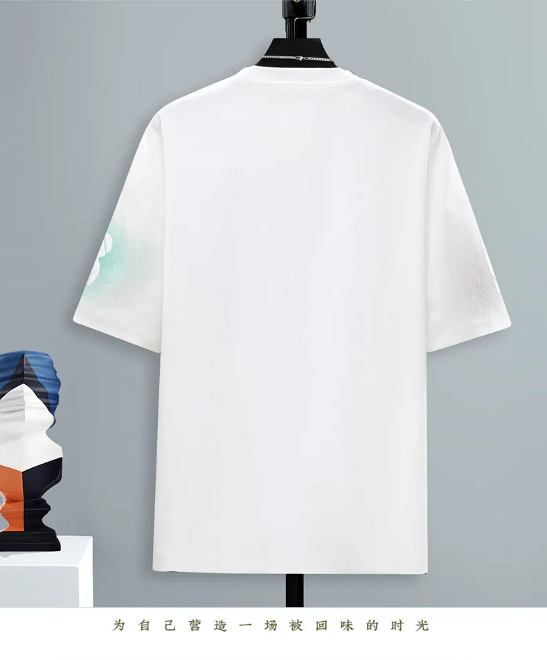Modische Herren Kurzarm-Rundhals-T-Shirts 2026 Sommer Jugend High Street Wear Lässige Oberteile & T-Shirts Outdoor Loose Fit T-Shirt Kleidung – Detail 8