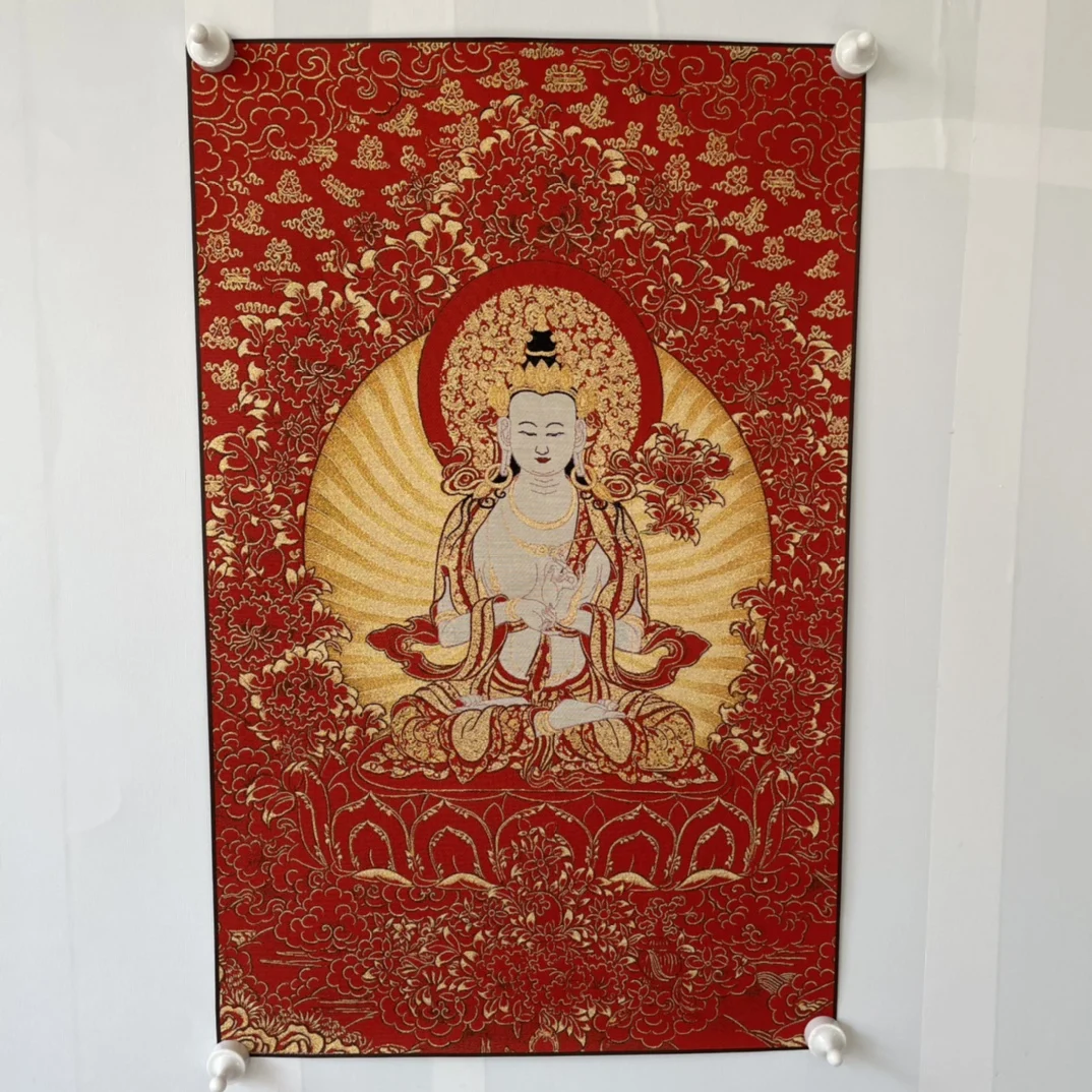 

Precision embroidery Guanyin Bodhisattva Thangka of Tibetan cloth in Tibet, China