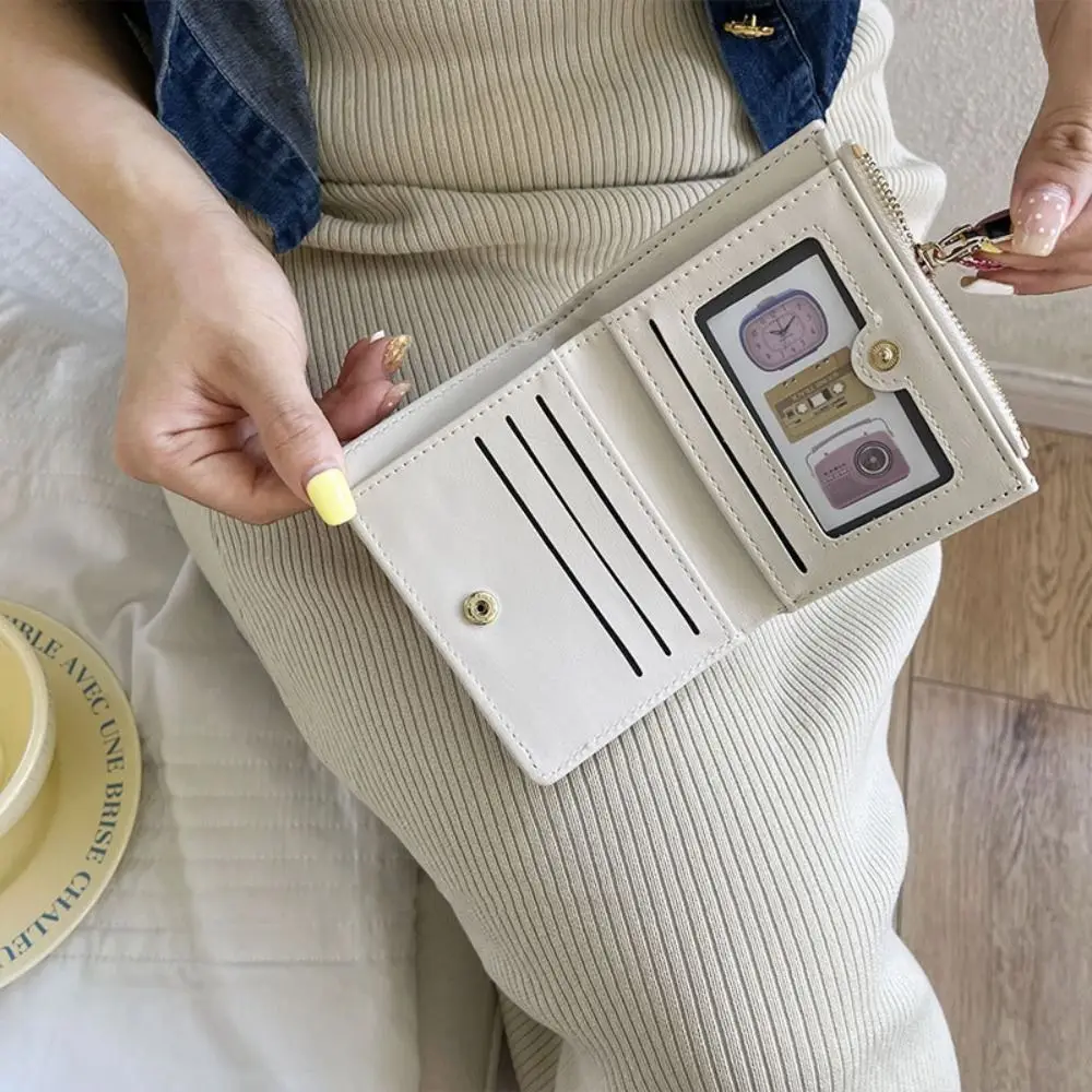 

Многофункциональный короткий кошелек на молнии, модный кошелек в виде стелек в Корейском стиле, держатель для карт, кошелек на застежке для путешествий