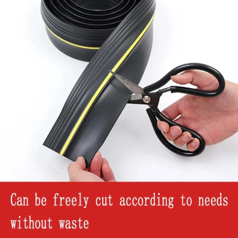 1/2/3/3.6M Universal Garage Door Threshold Seal Strip Garage Door Bottom Weatherproof DIY Weather Stripping (Non self-adhesive)