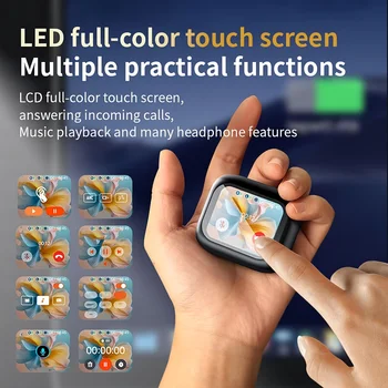 Active Noise Cancelling Earbuds ANC with Smart Touch Screen, TWS True Wireless Ear Buds Earphones for iPhone Android 2