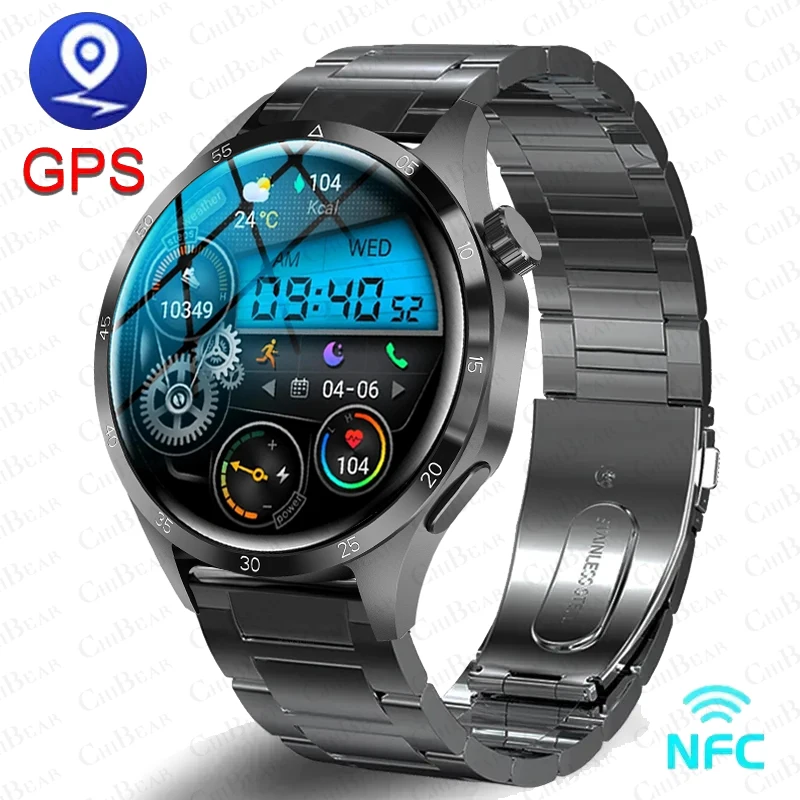 

GPS Smart Watch Men For Watch 4 Pro 360*360 HD Screen Bluetooth Call Watches NFC IP68 Waterproof Smartwatch Women For Huawei GT4