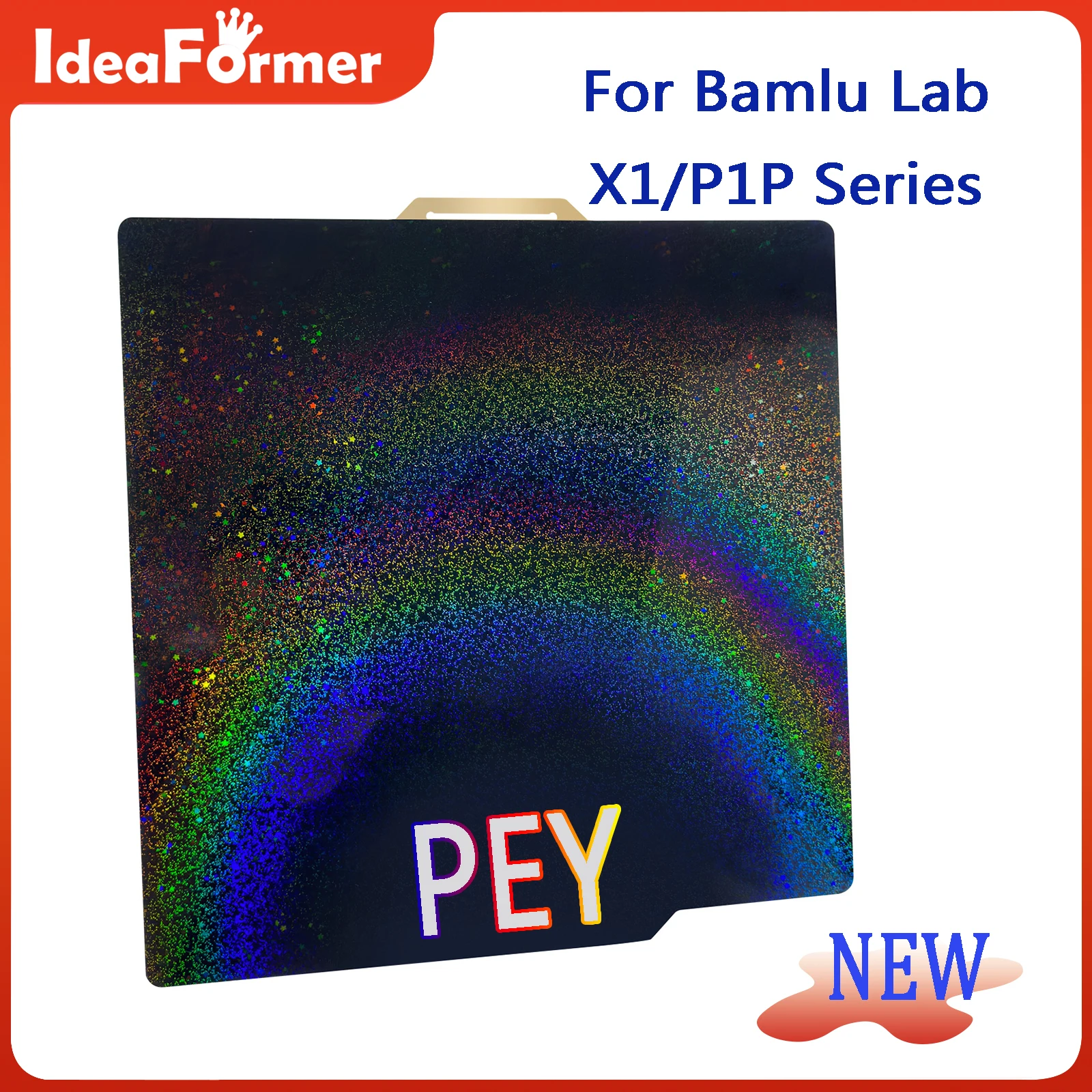 Ideafomer For Bambulab X1 PEY Sheet Double Side Build Plate Texture PEI + Smooth PEY 257x257MM For Bambu lab P1P Heated Bed