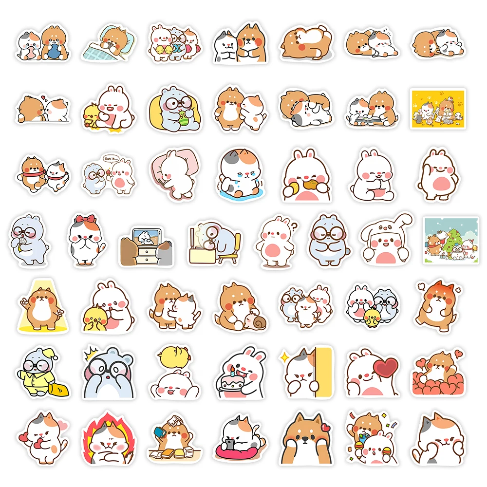 10/25/50PCS Kawaii Cartoon Anime Tonton Friends Stickers Waterproof Scrapbooking Material Notebooks Laptop Luggage Guitar Toy