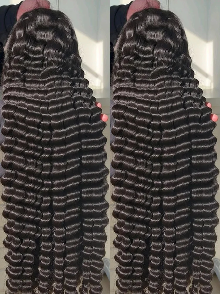 13x6 HD 30 40 Inch Loose Curly Lace Front 100% Human Hair Wigs Deep Water Wave 360 13x4 Lace Frontal Raw Brazilian Remy Hair Wig 1