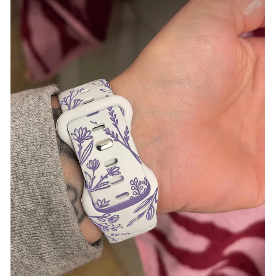 Engraved Silicone Band with Strap