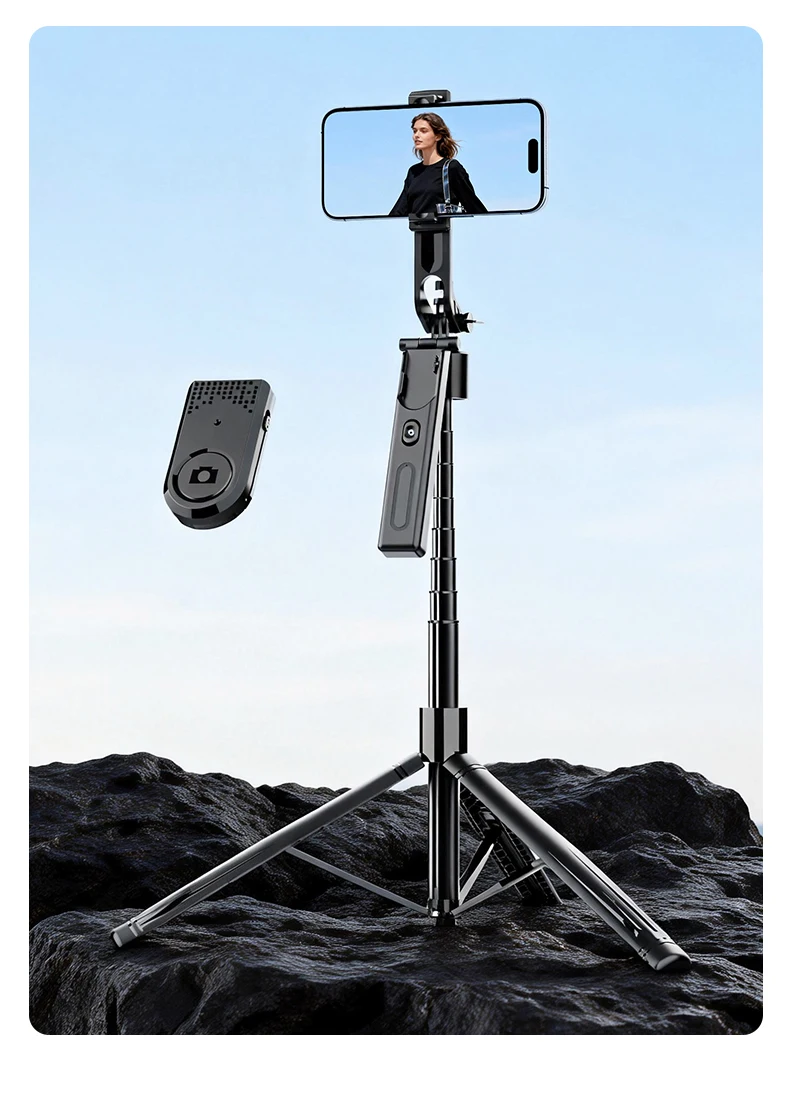 Ai Phone Tripod With Auto-rotation And Remote Control For Vlogging_voghion.com