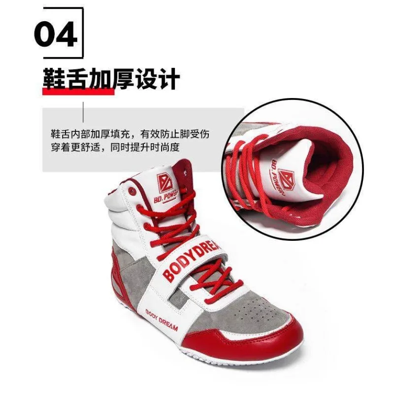 Classic Brand Unisex Wrestling Sneaker Anti Slip Competition Sport Gym Training Shoe Top Quality Wearable Boxing Fighting Boots