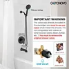 2025   Bathroom Shower Head Kit High    Spray Shower Trim Kit Valve Included Shower Head and Handle Set Matte Black 3
