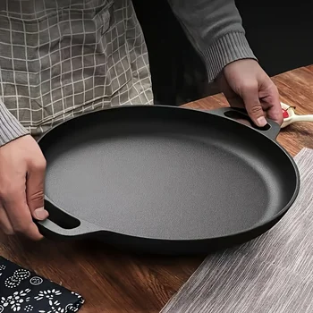 Pentola multifunzionale in ghisa: un pentola antiaderente adatta per pizza e pancake, perfetta per cucine domestiche e cucinazioni all'aperto 1