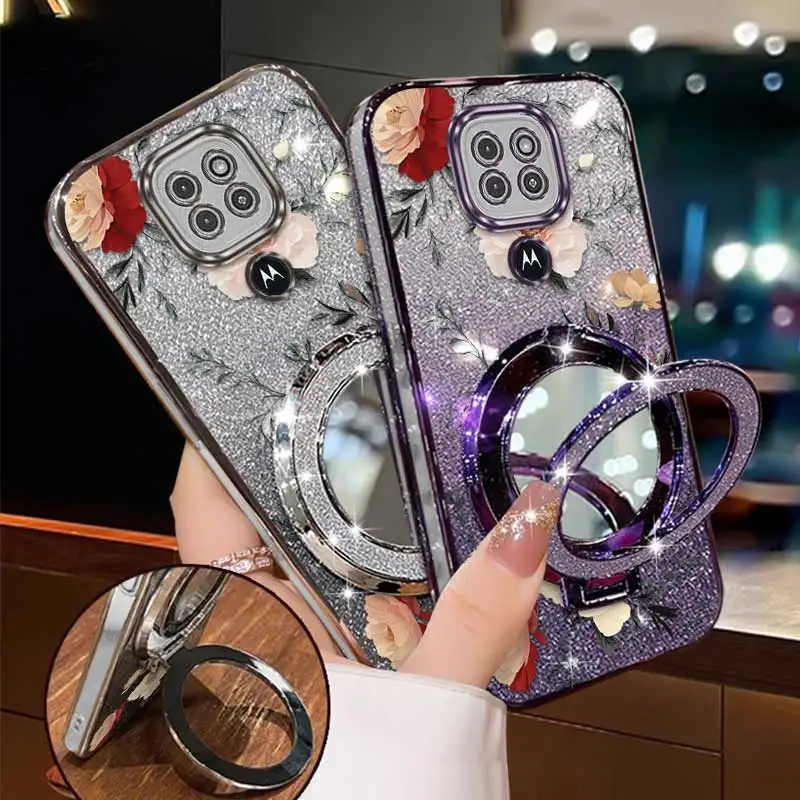 Floral Bud Phone Case Set with Lanyard and Stand - 3 Piece Set