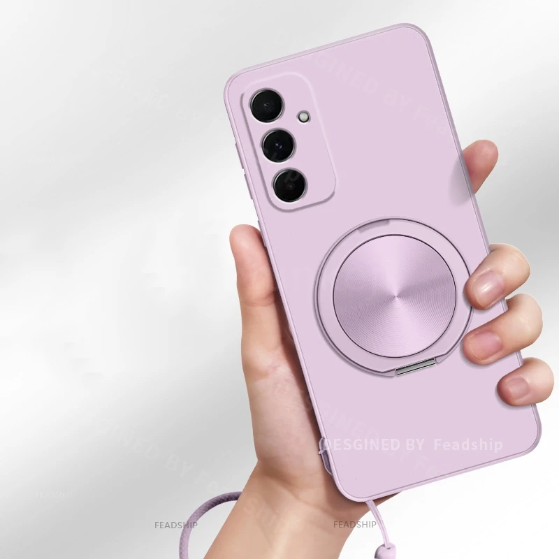 Premium Silicone Soft Phone Case with Magnetic Holder & Screen Protector