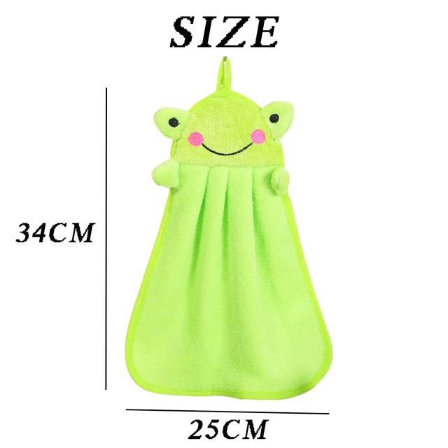 Aranyos Béka Kacsamintás Fürdőszoba Törülközők Függő Hurokkal Univerzális Mikroszálas Korall Gyapjú Abszorbens Kéz Törülköző A Konyhához - Image 6