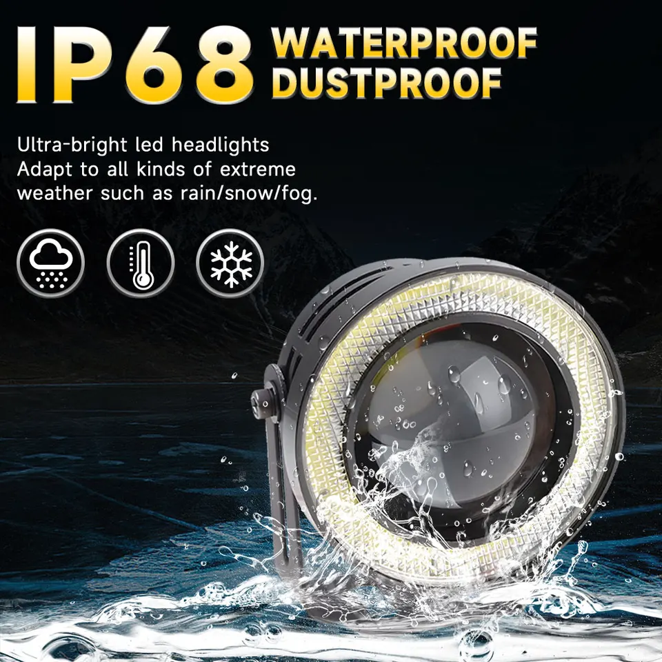 KaiDengZhe 2STKS 3 Projector Universele LED Mistlicht 12V 10W Wit COB