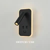 USB Charging Wall Mirror Lights Adjustable LED Wall Sconce Lights Indoor with Switch Modern Reading Lamp with Spotlight  Bedroom 5