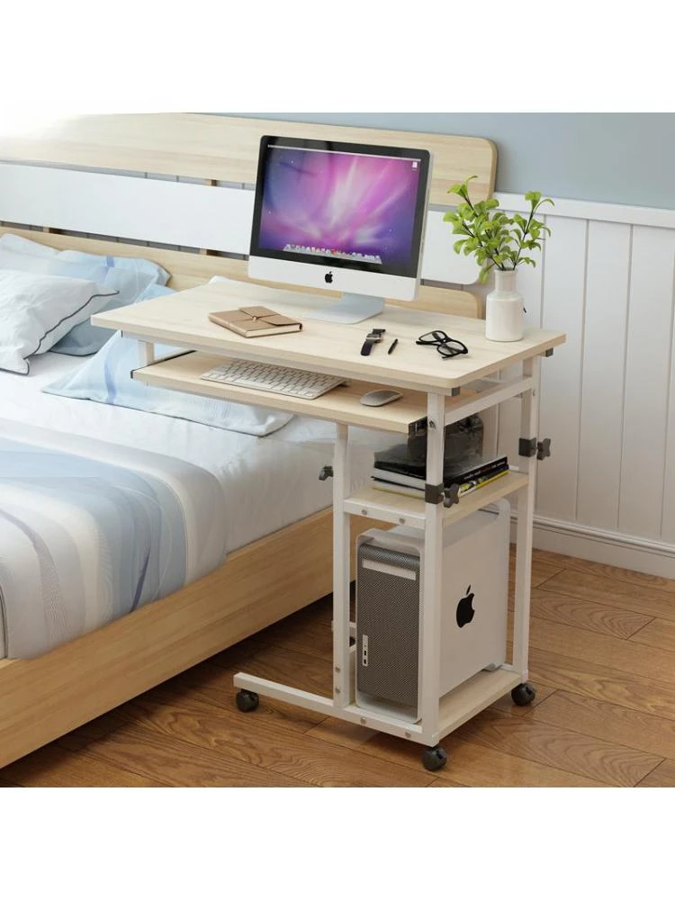 

Rental room, small table, economic dormitory, land use, rectangular notebook computer, bedside table can move up and down