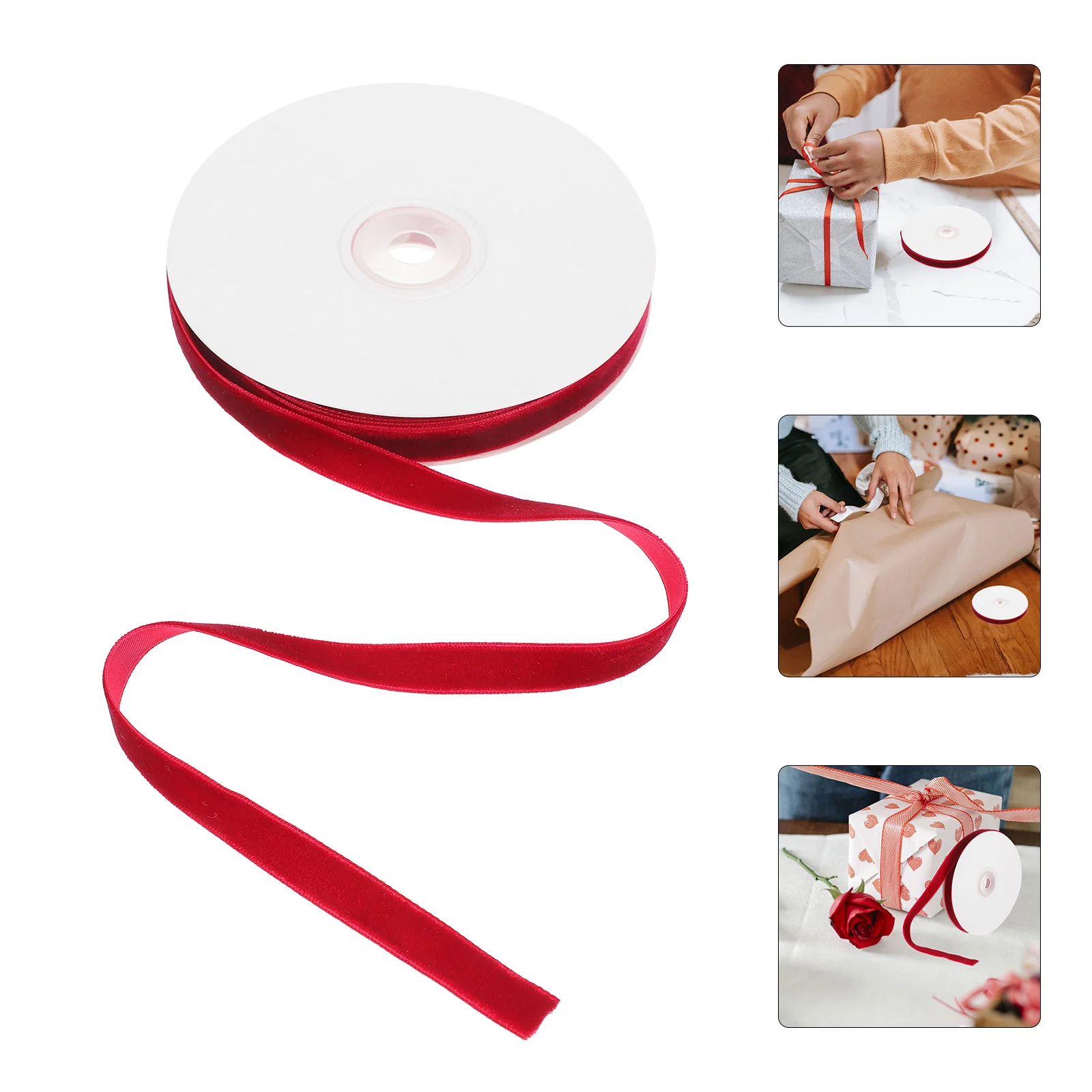 

Velvet Webbing Bowknot Ribbon Home Accessory Christmas Plushies Craft Gift Festival Packing Strap Box for