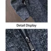 Knitted Cardigan Solid Color Sweater Men Zipper Autumn New Long-sleeved Jacket Warm Fleece Cardigans Jacket 5