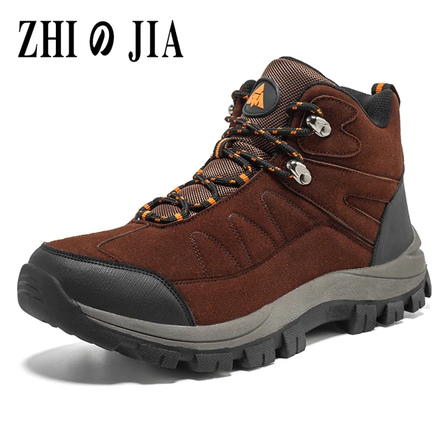 zapatillas trekking hombre Zapatos deportivos de senderismo para hombre,  zapatillas senderismo hombre botas de cuero para invierno, calzado de  Trekking, zapatillas de trabajo de goma para otoño, envío gratis -  AliExpress