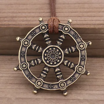 Vintage Viking Compass Ship Wheel Pendant Bracelets for Women Nordic Mythology Rune Pendant Men's Bracelets Jewelry