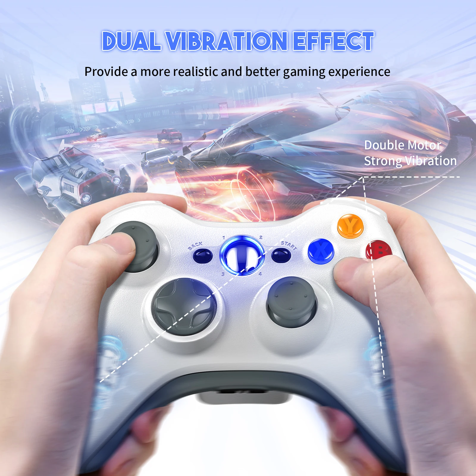 ワイヤレスコントローラーxbox,360 2.4g,ゲームコントローラー