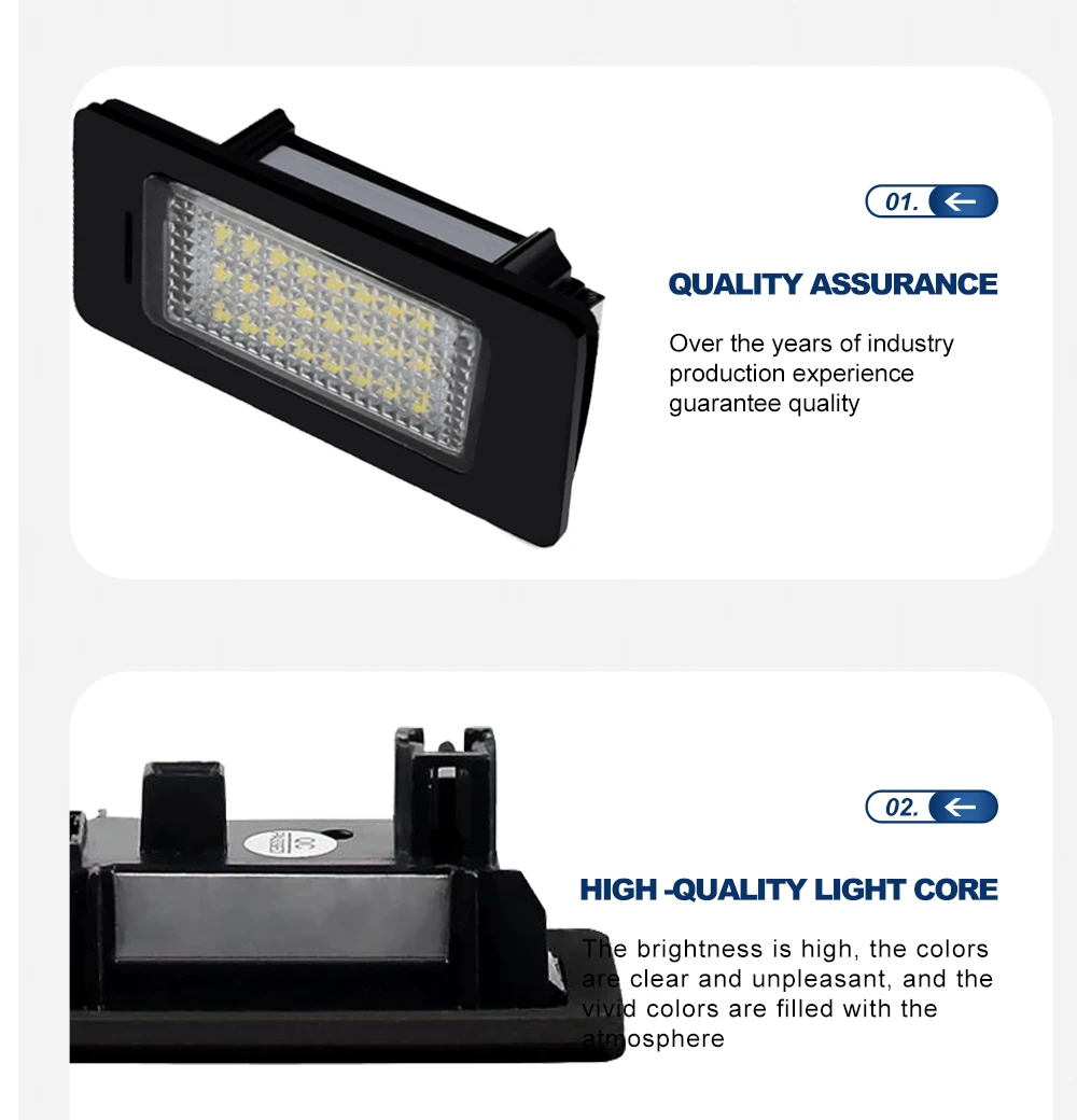 2 Stücke LED Kennzeichenbeleuchtung Auto Led Signallampe Canbus Fehlerfrei Für Seat Alhambra 2011 - Autos Teile Zubehör – Detail 6