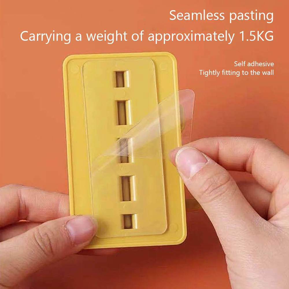 Behind The Door Clothes Hook Save Space Strong Adhesive Convenient Best Seller Functional Popular Nailless Hook 4 Hooks Up