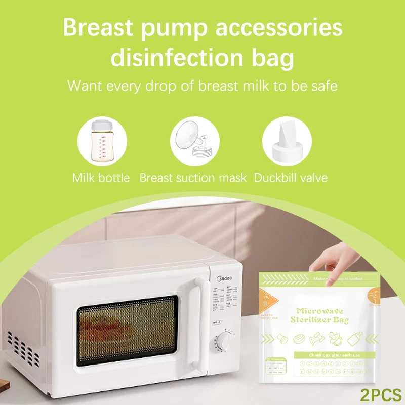 

2 Pack Microwave Baby Bottle Sterilizer Bags Travel Baby Bottle Cleaner Microwave Sterilizer Bag Travel Accessories