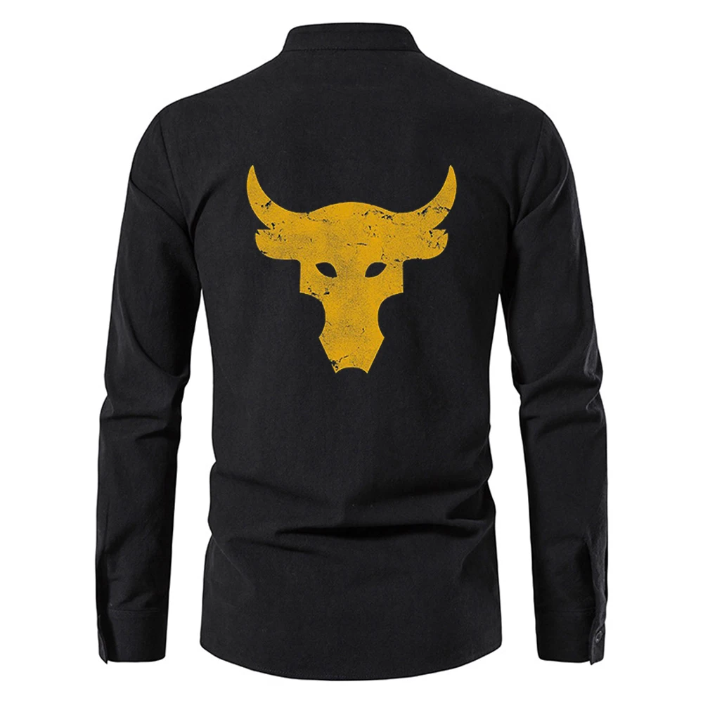 Cotton Linen Long Sleeve Summer Casual Shirt for Men