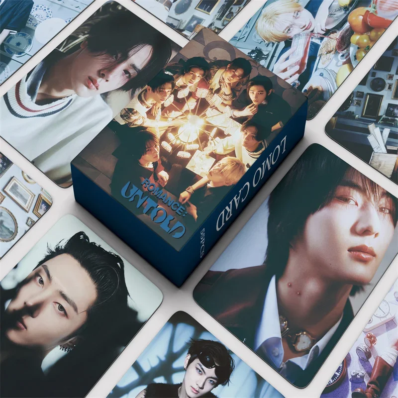 Lomo Cards 55Pcs Kpop Idol Boy Group New Album ROMANCE:UNTOLD JUNGWON HEESEUNG JAY SUNOO SUNGHOON NI-KI Photocards Fans Gift